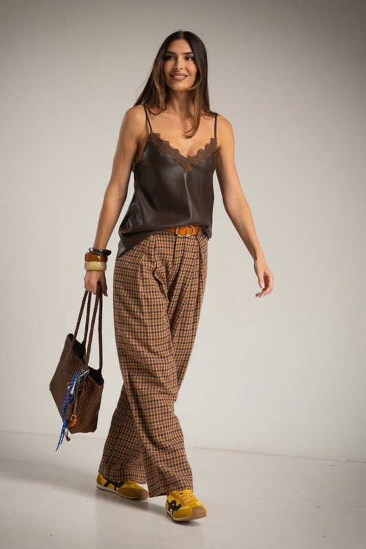 Chosen Allure Eco-Leather Top