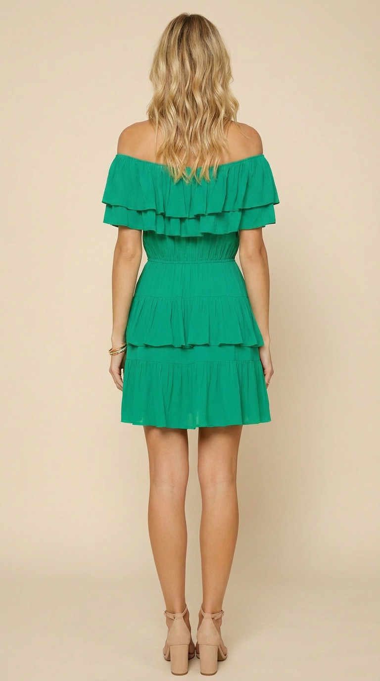 Emerald Kiss Mini Dress