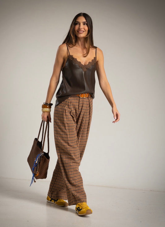 Chosen Allure Eco-Leather Top