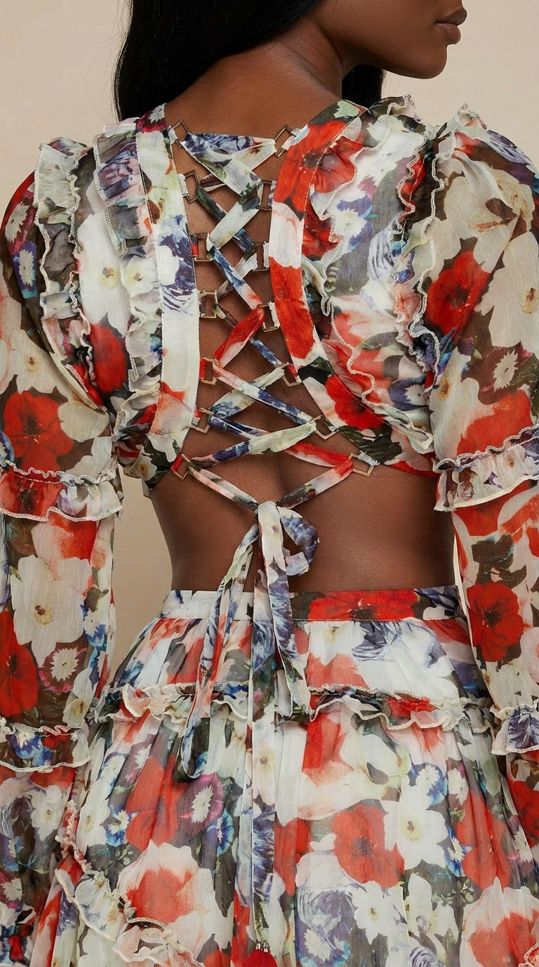 Scarlet Bloom Mini Dress