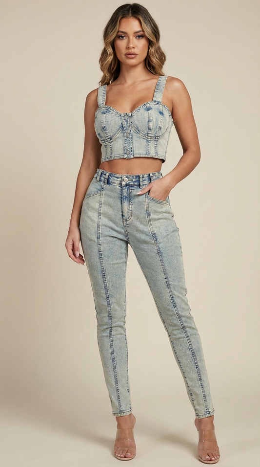 Elevated Allure Denim Set