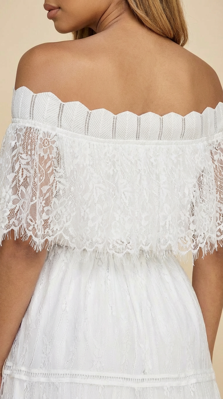 Ivory Allure Lace Maxi Dress